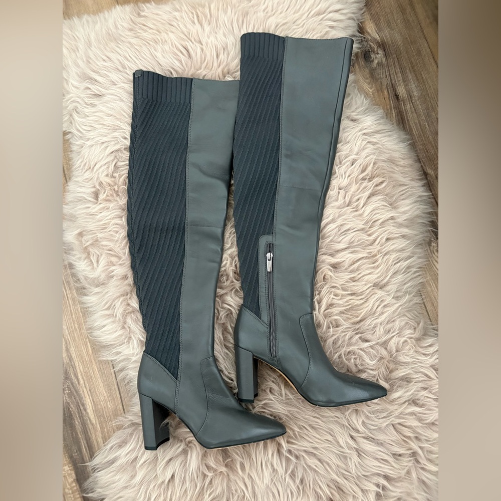 NWOT Vince Camuto Gray OTK Heeled Boots